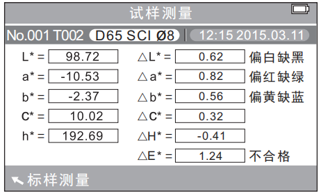 測量界面